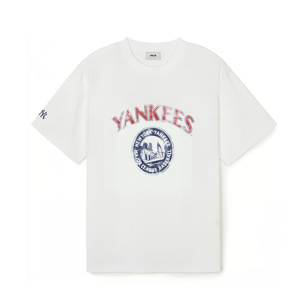 New MLB New York Yankees T Shirts Unisex White 3ATSN0143-50WHS