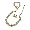 Light Luxury Fresh And Shiny Crystal Micro-Inlaid Super Flash Bracelet Necklace Design Fashion High-End Trend Element Suit Women