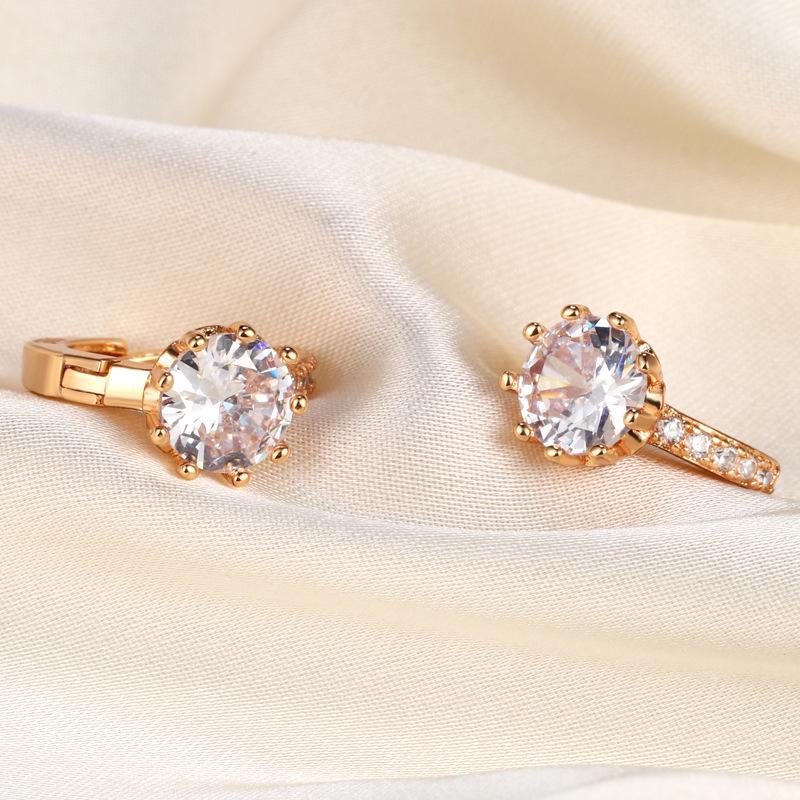 Douyin Popular Small Exquisite Flash Diamond Stud Earrings Niche Design Earrings Earrings Wholesale