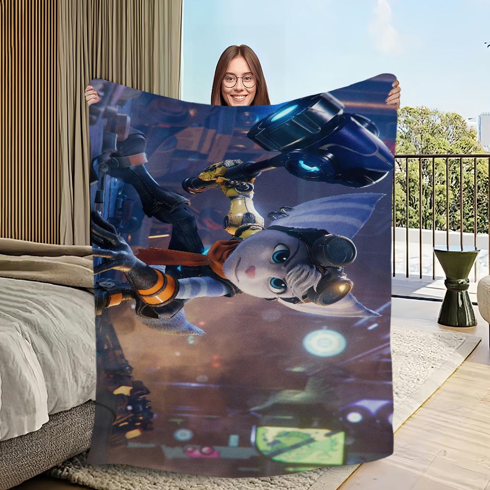 

Game R-Ratchet And C-Clank Rift Blanket Skin friendly comfort warm soft plush blanket suitable sofa living room office bedroom 75x90cm