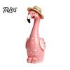 Hand Painted Flamingo Figurine Cute Resin Decorative Vase, Pink Flower Holder Figurine, Statues for Living Room Tabletop Ornament Dried Artificial