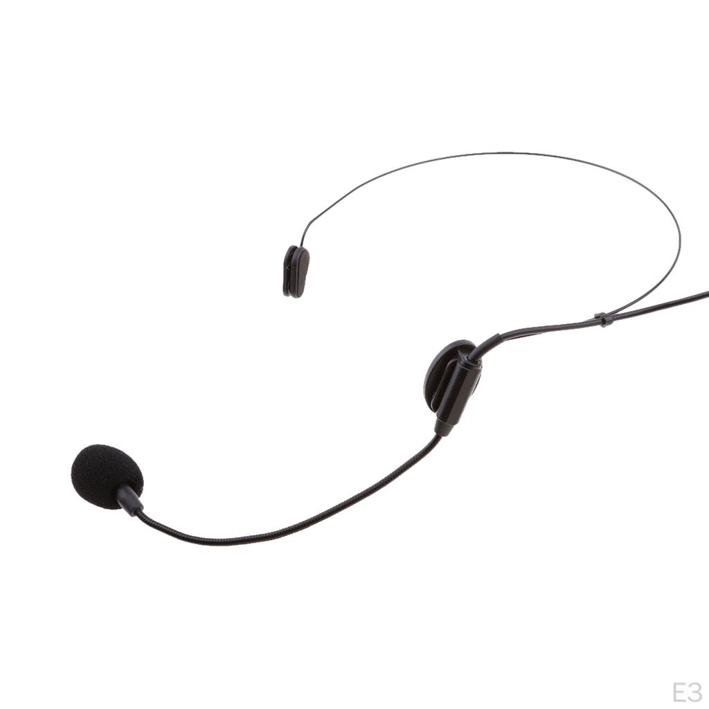 3.5mm / XLR 3Pin Plug Un-Directional Head-mounted Head Worn Microphone MIC