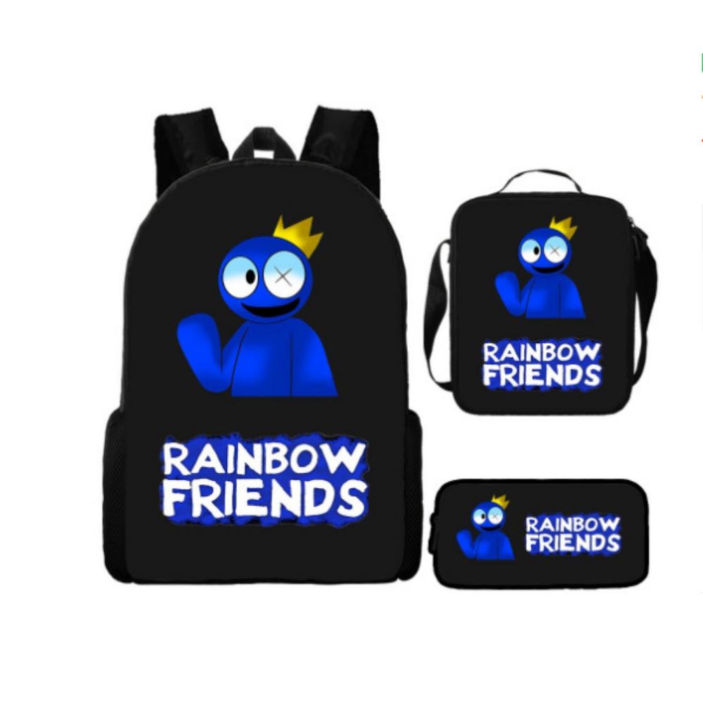 Rainbow Friends Student School Bag Boys Pen Lunch Bag Tuition Bag