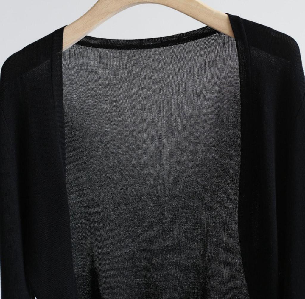 Damski kardigan z tencelu: Letni szal, jesienna cienka kurtka, top klimatyzacyjny.