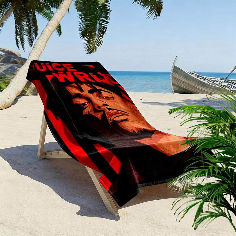 Juice Wrld's Cosmic Legacy beach towel Outdoor camping Beach towel for vacation photos Outdoor pool towel swim Absorbent bath towel printing beach