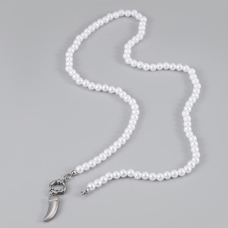 Delicate Necklace with Adjustable Chain Stylish Pendant Necklace Jewelry Adjustable Clavicular Chain Pearls Neckchains