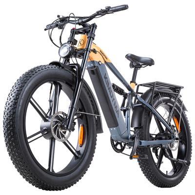 Bicicletă Electrică KIMDYMA K03 26" Roți Grase Afișaj LCD Motor 1000W x 2 Bicicletă Electrică Complet Suspensă 7 Viteze 48V 20AH Frâne Duble