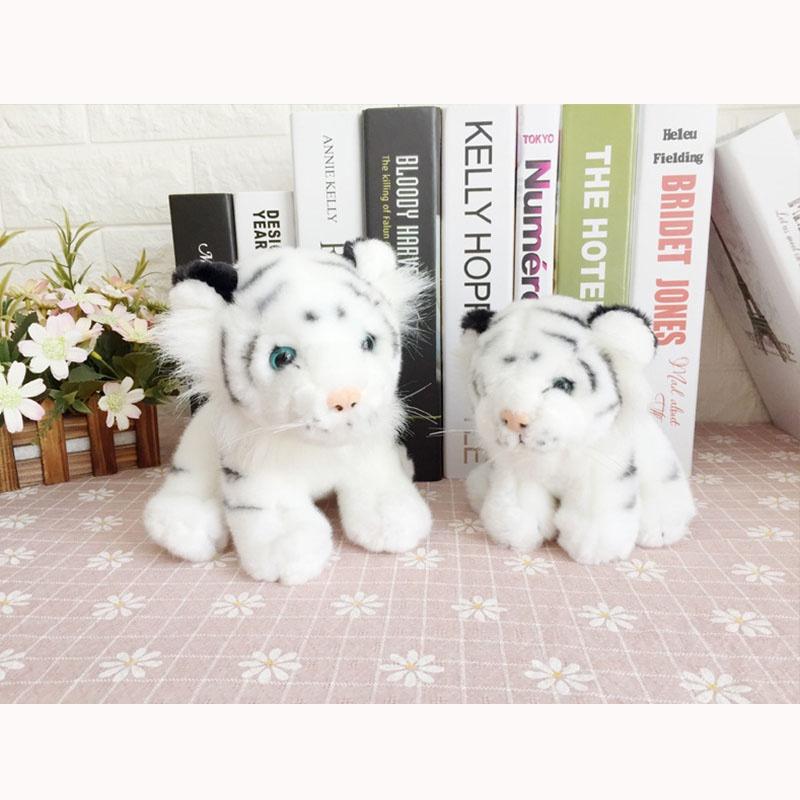 Adorable Cute Plush Tiger Animal Toy In White And Yellow For Kids And Collectors