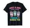 Boba Tea Kawaii Anime Shirt Girl Who Loves Pandas Bubble Tea T-Shirt