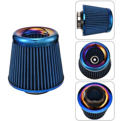75mm 3'' Inlet High Flow Car Air Filter Universal Cold Air Intake Pod Cone Intake Induction Kit Car Accessories
