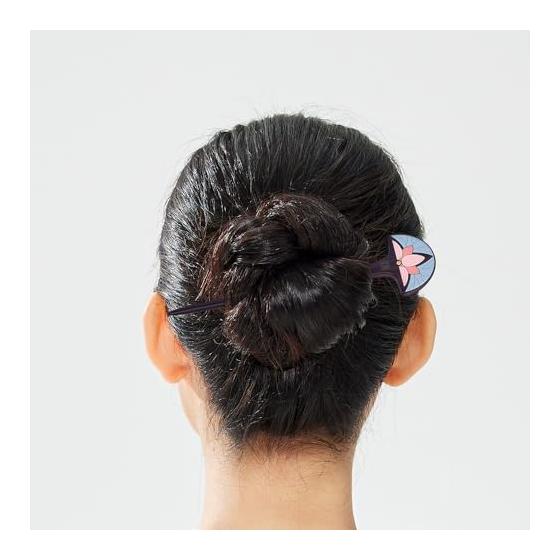 TAN MUJIANG Wooden Hairpin, Lacquerware Hair Stick, Everyday Use, Black Rosewood with Rose Pattern, 17*4*0.8cm
