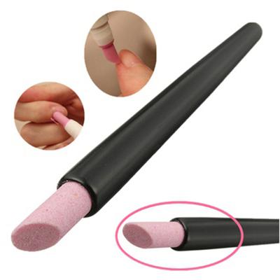 Nail Art Quartz Scrub Stone Cuticle Remover Stick Pen Pusher Polish Manicure Tool