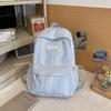 Schoolbag small fresh Korean plaid backpack female high school college student schoolbag high value large capacity girl versatile backpack