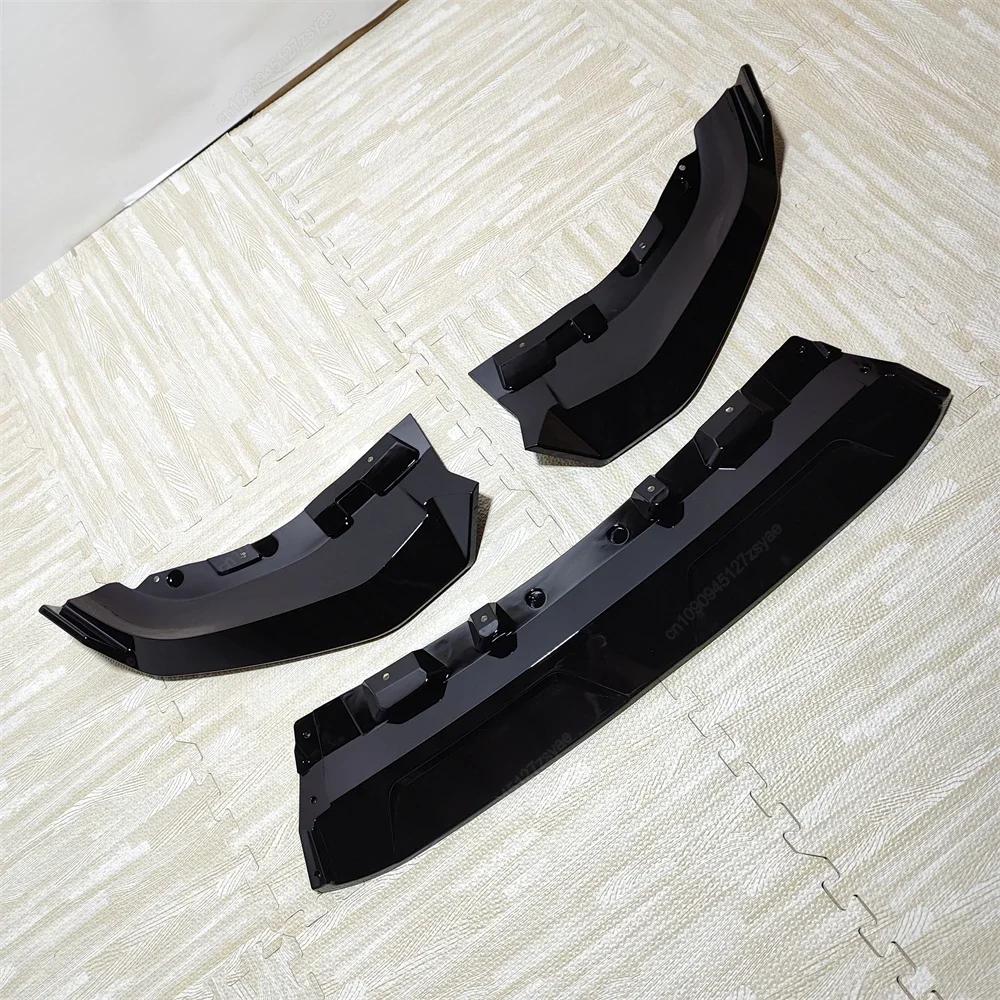 Car Front Bumper Splitter Lip Spoiler Diffuser Guard Cover Bodykits For BMW X7 G07 M-Sport LCI 2022 2023 2024 Gloss Black Tuning