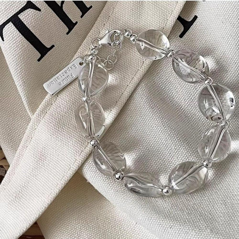 Adjustable Transparent Finger Rings Cool Style Crystal Ring Transparent Stone Ring  Summer