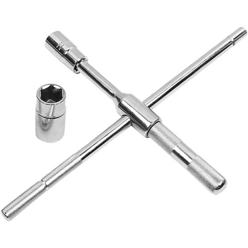 

[No Shake Even When Rotating] Disassembled High-Speed Cross Wrench with Free Grip, Disassembles and Stores Compactly, Smooth Rotation, Fast Turning