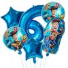 6pcs Toy Story Foil Balloons Buzz Lightyear Woody Birthday Party Decorations Kids Ballon Baby Shower Aluminum Film Balloon Round Sensory Compression