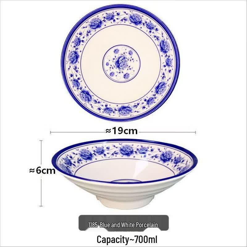 Durable Melamine Noodle Bowls (10-Pack)
