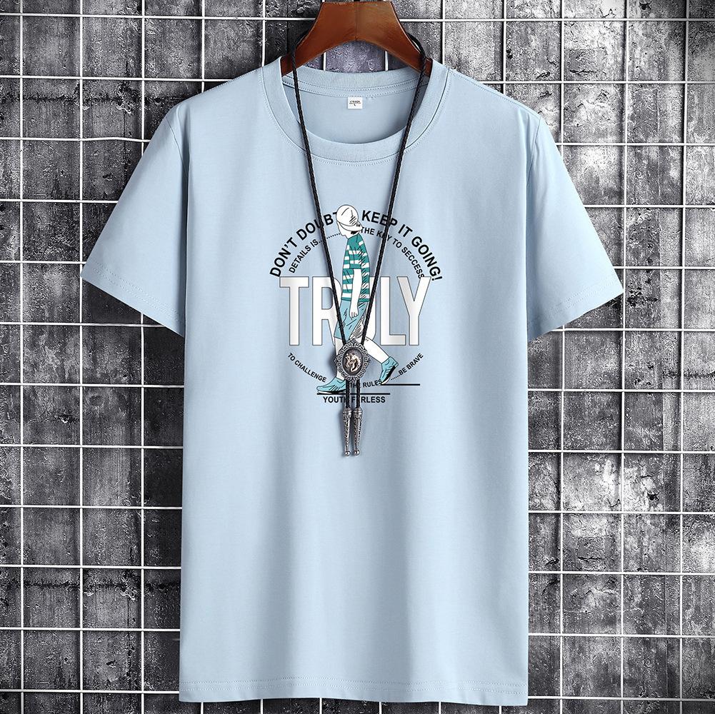 T-shirt in puro cotone a maniche corte da uomo Fashion Tee 7 colori