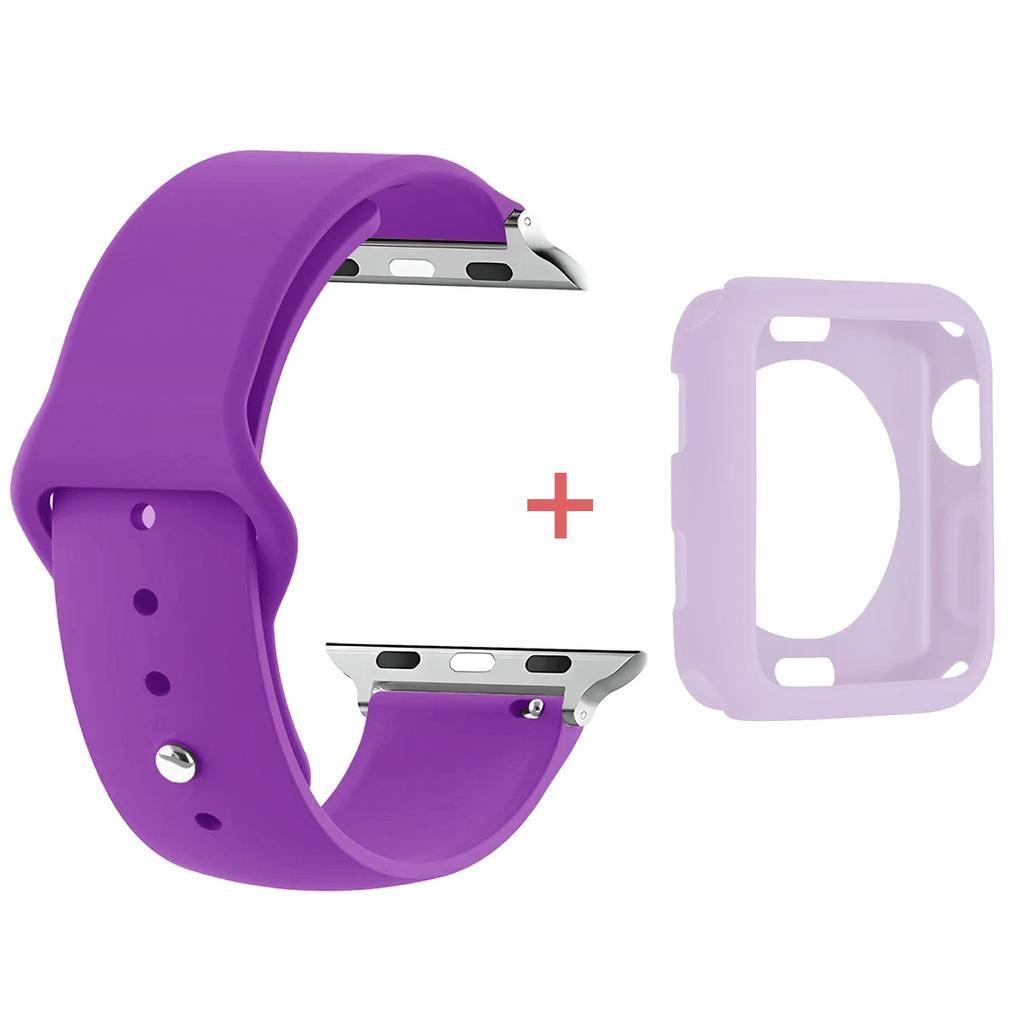 Custodia in TPU+Cinturino per Apple Watch Band 46 42 44 41 40mm 45mm 49mm Protezioni Schermo per Apple IWatch Serie 11 10 9 8 7 6 band