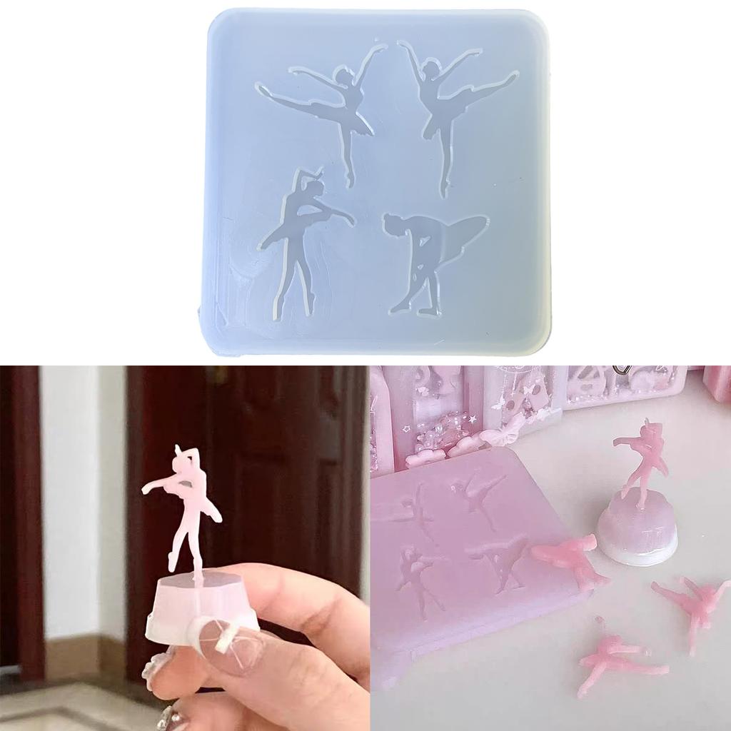 Ballet Dancer Accessory Silicone Molds Flexible and Durable Handmade Moulds for Chocolate Candy and Cake Decorating