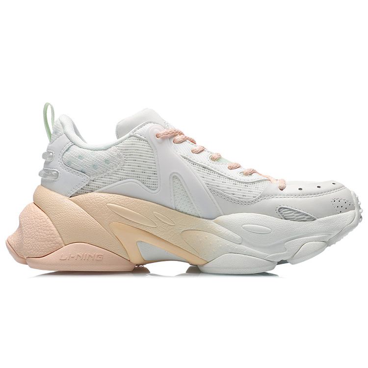 Li Ning CF Fabric Synthetic Leather Mesh Trendy Casual Shock Absorbing Non-Slip Wear-Resistant Breathable Lightweight Low-Top Sports Shoes AGLR068-2