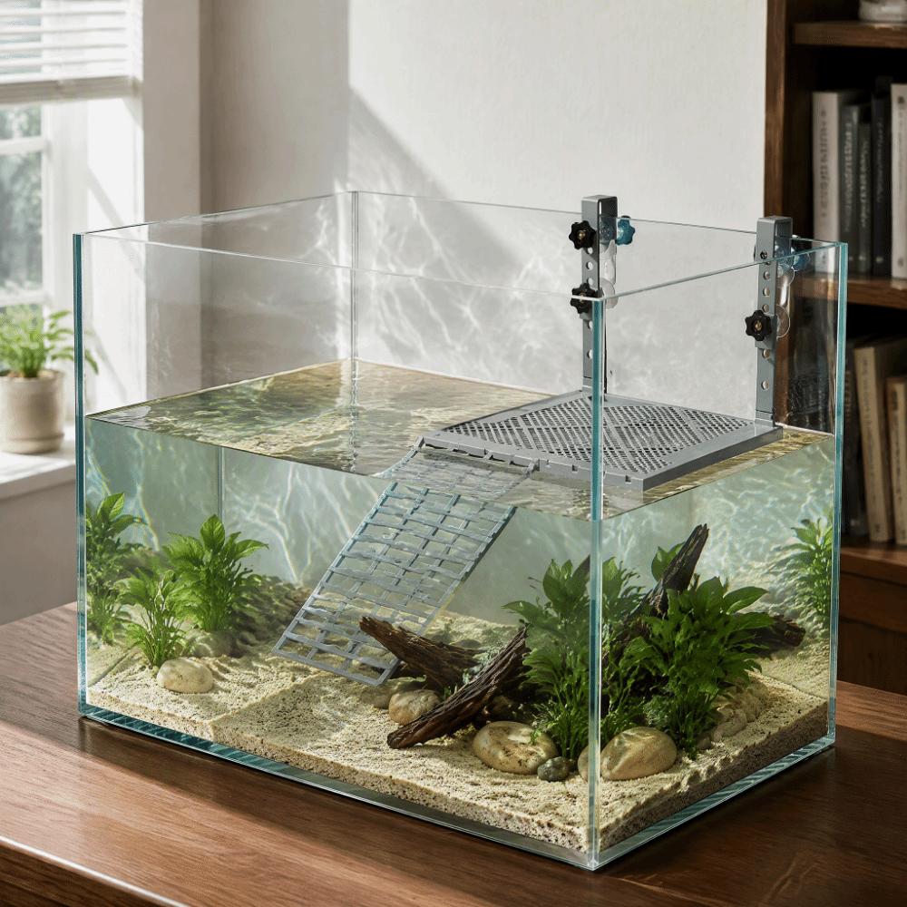 Suction Cups Hanging Turtle Platform Non-Slip Ramp Floating Turtle Dock  Reptile Enclosure