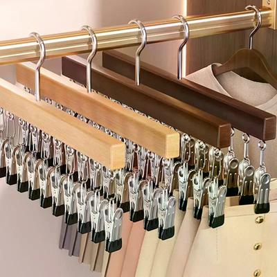 Closet Organizer With 10/12 Clips, Space Saving Hanging Closet Organizer, Space-Saving Hat Scarf Clothespins
