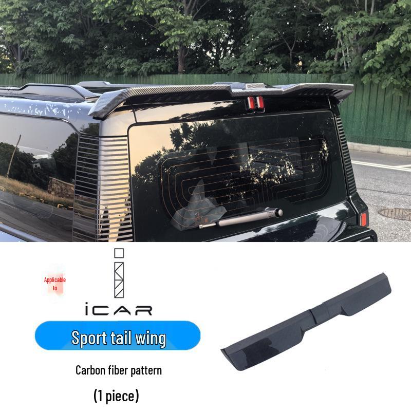 Projetado para carros Chery: Mod de Spoiler Traseiro Integrado e Asa de Teto para Visual Esportivo.