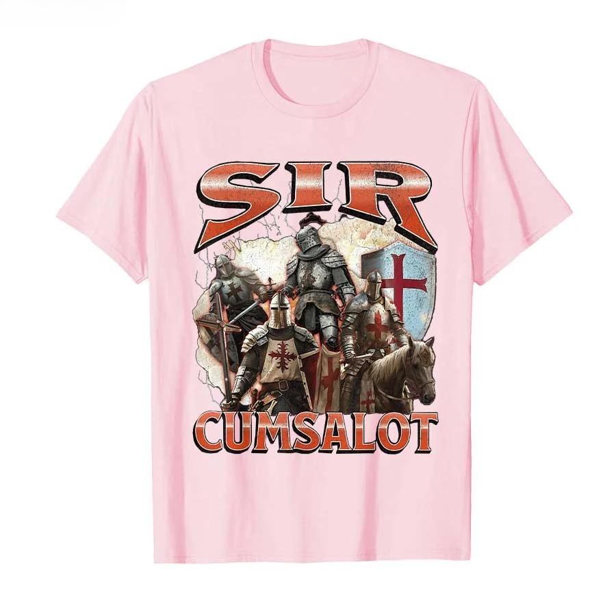 Sir Cumsalot Funny Offensive Knight Meme Bootleg Graphic Tshirt For Unisex Unisex T Shirts Short Sleeve Tops P884