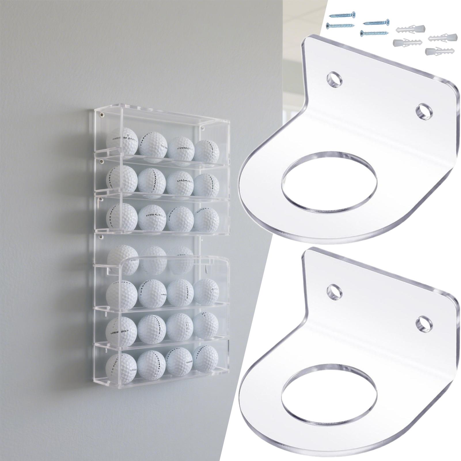 Wall Display rack for Golf Balls Golf Ball Holder Baseballs Shelf Bracket Keepsake Organizer for Bedroom Apartment Living Room