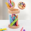 Wooden Montessori Fine Motor Skills Plaything For Toddlers | Color Matching Educational Game | Tactile Game For Kids Ages 1-3