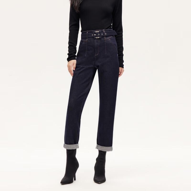 VEROMODA Women's High-Waist Washed Tapered Cropped Jeans 325149037