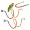3 Pcs Gradient Bird Rope Perch Stand Bendable Bird Cage Climbing Rope Toy for Parrot Canaries Budgies Parakeets
