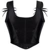 Womens Sexy Bustier Corset Top Eyelet Lace-up Floral Print Push Up Crop Tops Vintage Tank Top Party Clubwear Bodice