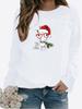 Felpa casual invernale da donna con stampa di girasoli, girocollo, maniche lunghe, ampia, maglietta grafica da donna, camicetta taglie forti