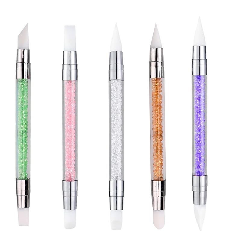 5pcs Nail Sculpture Pen Dual Tipped Nail Art Sculpture Pen, Nail Art Tools for Home Salon for Design Nail Carving Drawing Shaping Effect DIY Gel