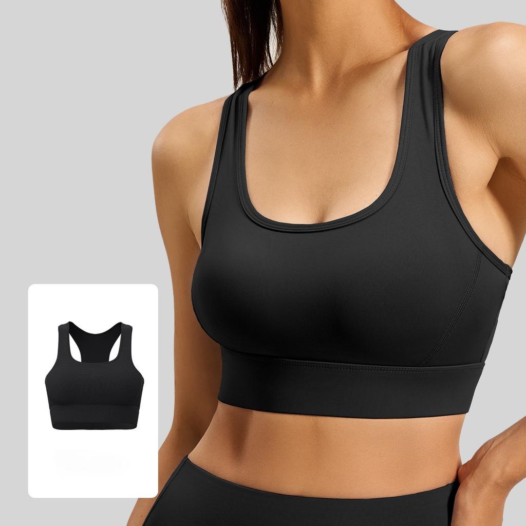 Racerback Clasp Sports Bra for Women High-strength Shockproof Fitness Yoga Sports Bra