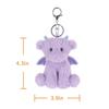 Apricot Lamb Purple Dragon Cute Soft Keychain Plush Toy, Perfect for Boys and Girls, Fits Kids Backpacks and Purses, 10cm
