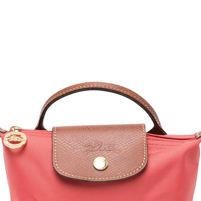 Longchamp Le Pliage Original Pouch With Handle Strawberry Women Pouches Red 34175089218