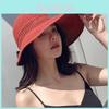 Summer Sun Hat For Women With Wide Brim Breathable Straw Material For Outdoor Activities