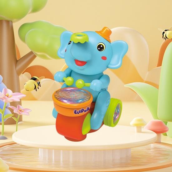 Baby Trommel Elefant Spielzeug mit Musik Licht Blasball Tier Auto Spielzeug Früherziehung Tier Spielzeug 45820 Monate Säugling