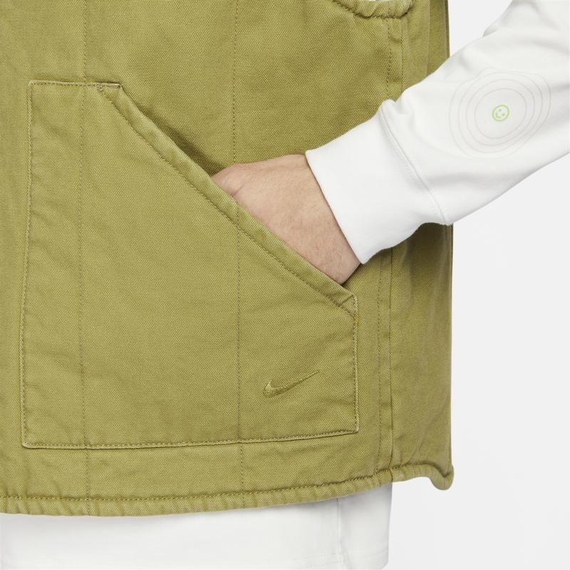 Nike Solid Color Simple Comfortable Windproof Warm Vest Men Vests Moss-Green FQ1862-307