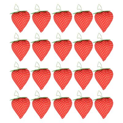 20pcs Sewing Pin Cushion Cotton Soft Lightweight Cute Strawberry Shaped Small Pin Cushion for
