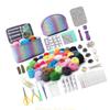 KX4B Colorful Needle Felting Kits Wools Roving Needle Felting Starter Kits Wools Felt Tools with Felting Tool Felted Animal