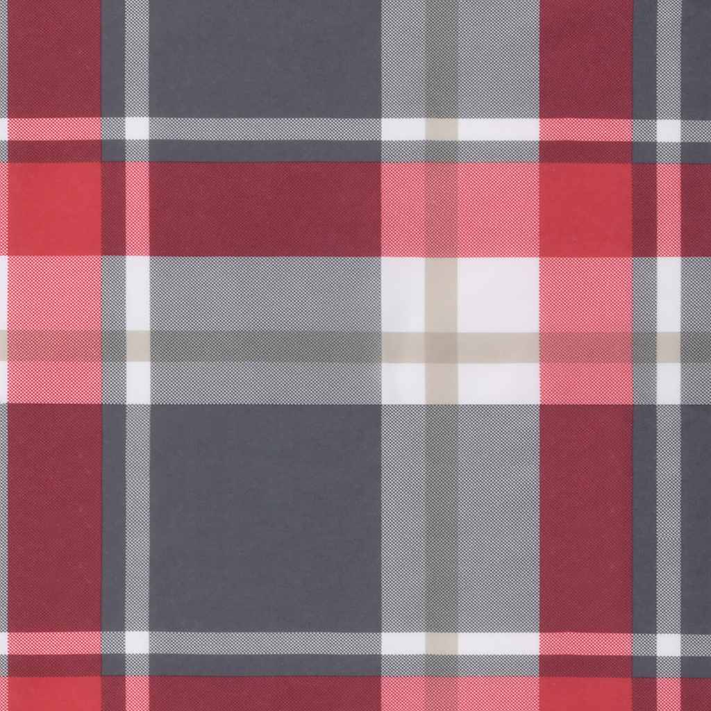 Pallet Cushion Red Checkered Pattern 70 X 40 X 12 Cm Fabric