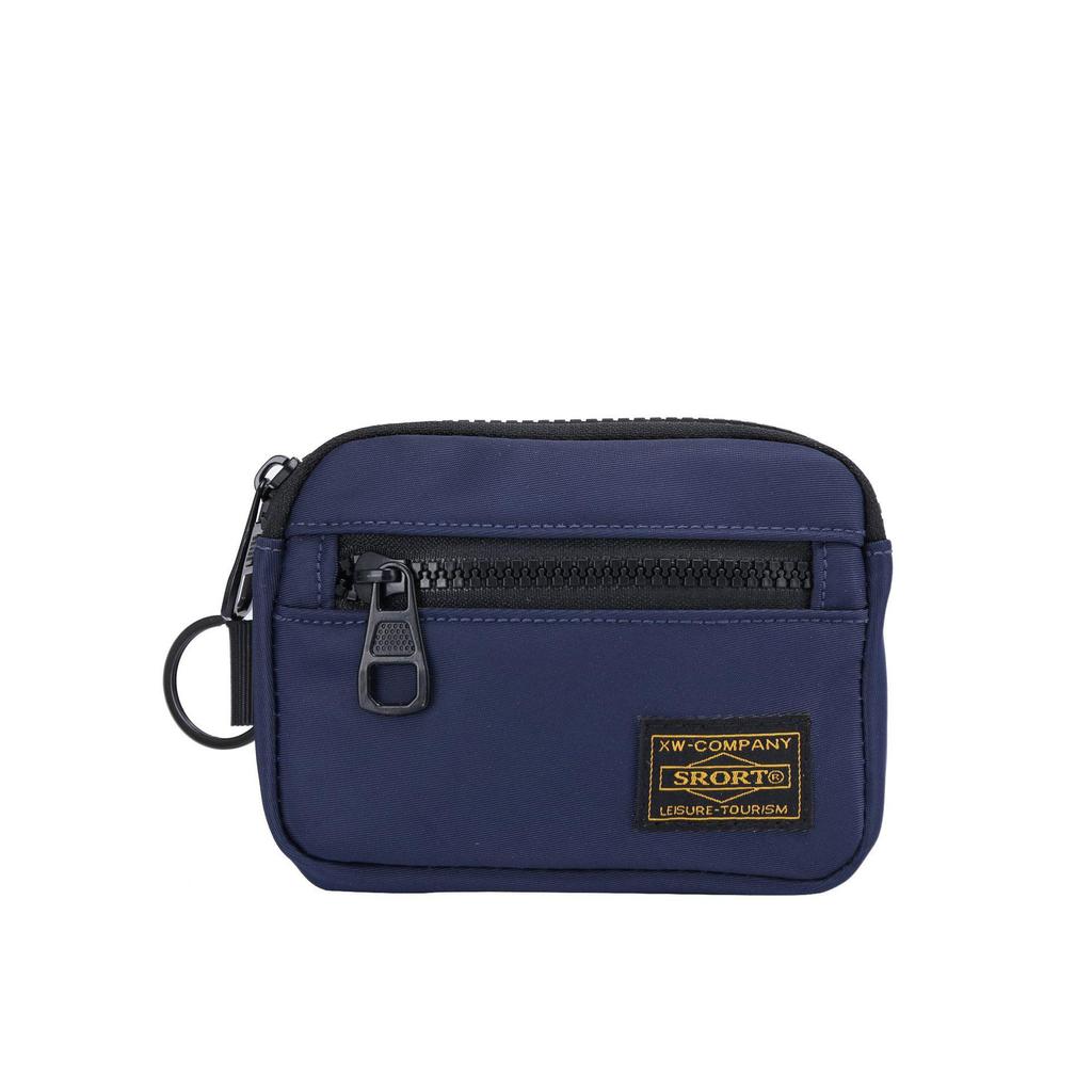 Unisex Oxford Cloth Coin Purse: Workwear Style Card Holder & Multifunctional Earphone Hanging Bag