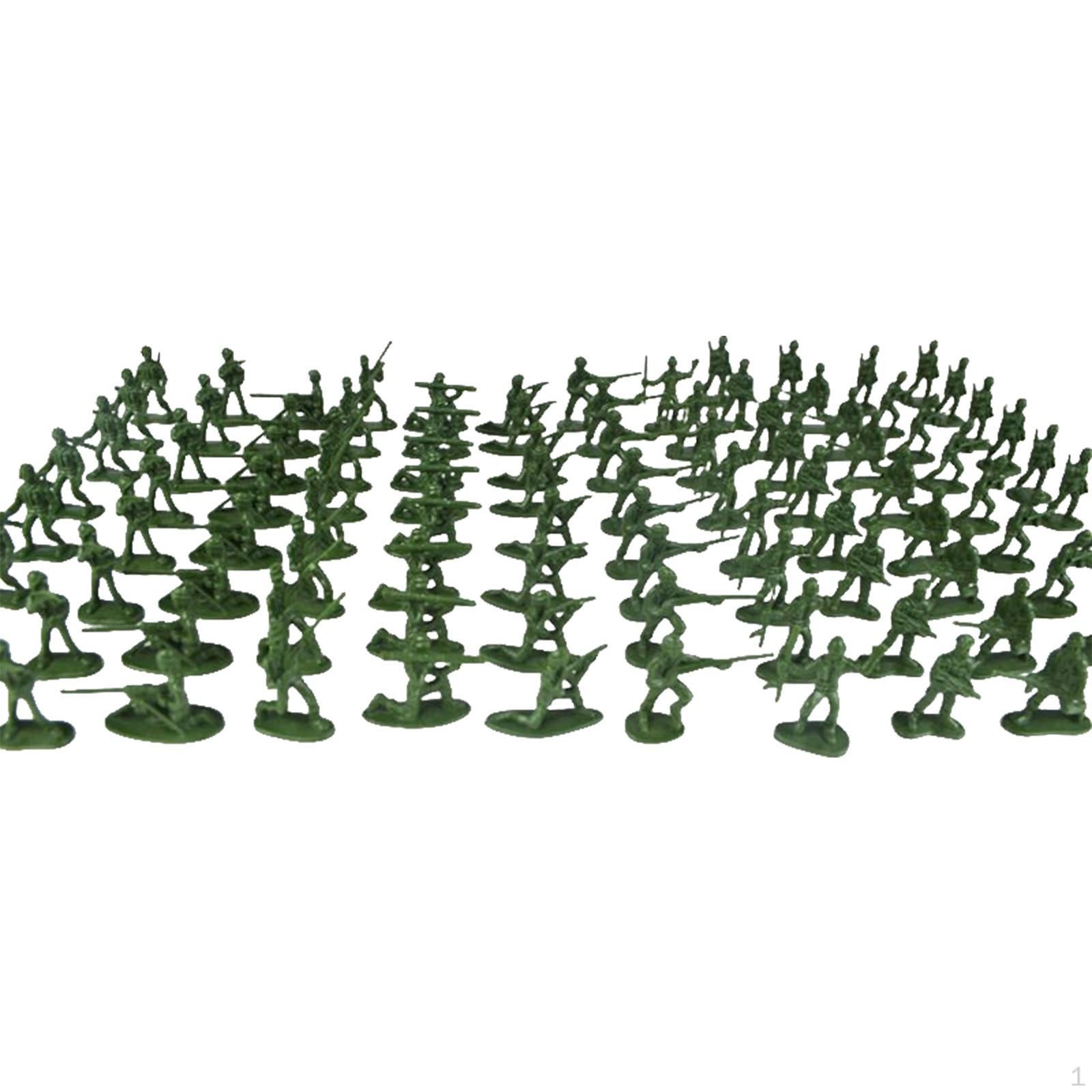 

100Pcs Figurines Model Kit Sufficient Delicate for Decor Gift Role Playing зелений
