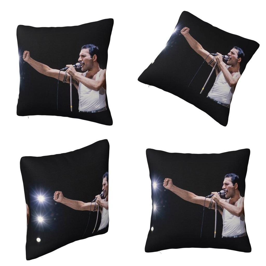 Queen Freddie Mercury Square Pillowcase Cushion Cover Decorative Pillow Case Throw Pillow Cover for Home Sofa Living Room