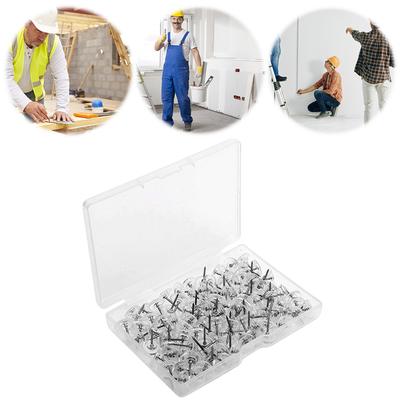 100/120/150PCS Clear Push Pins Drawing Pins Plastic Thumbtacks with Storage Box Drawing Poster Pins Wall Tacks for Wall Hangings